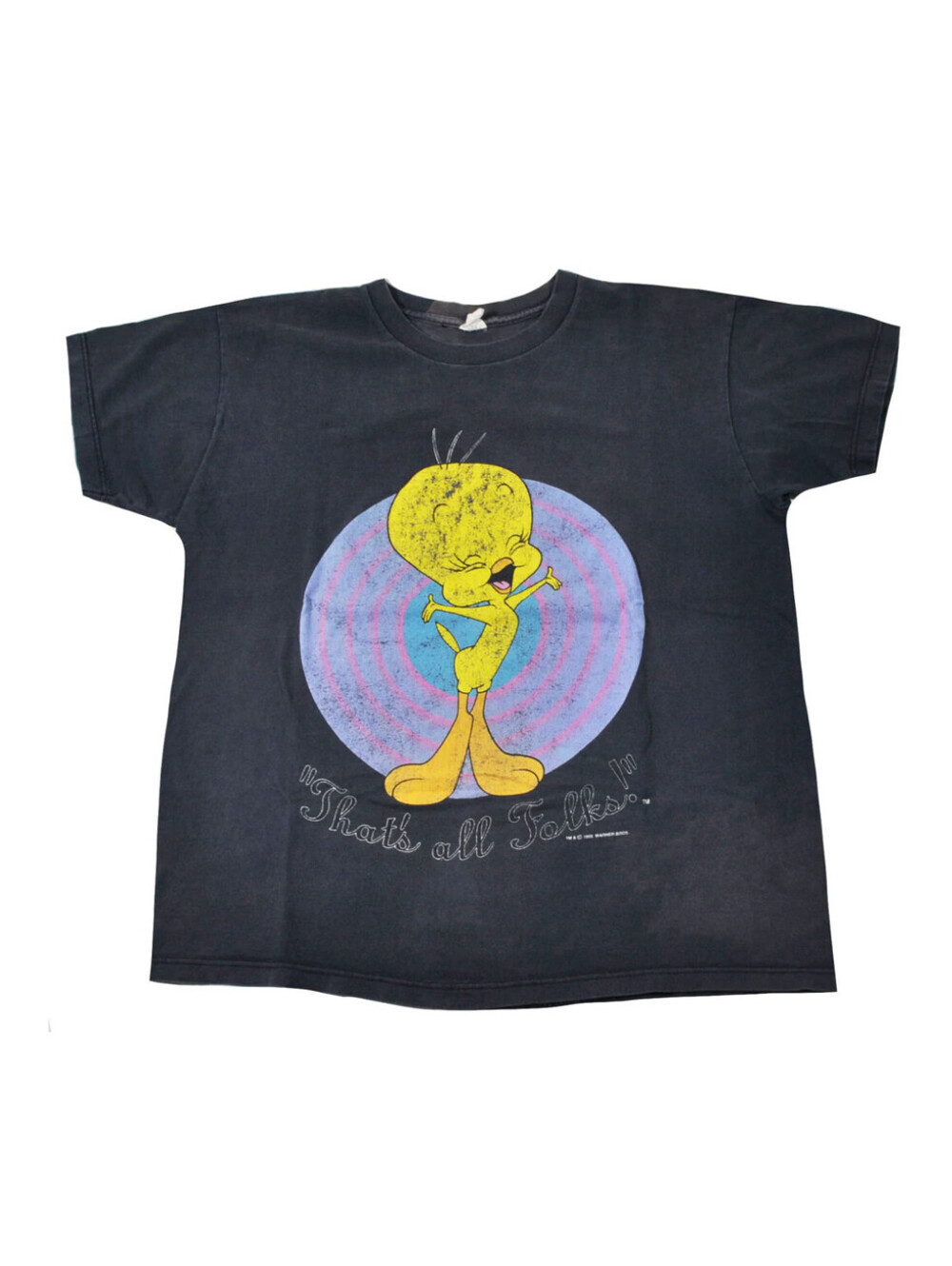 Vintage Tweety Bird 1993 Looney Tunes 90s Black Shirt Size Medium